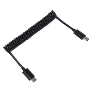 POWERTECH καλώδιο Micro USB σε USB Mini CAB-U124, σπιράλ, 1m, μαύρο | Καλώδια - Αντάπτορες | elabstore.gr
