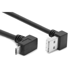POWERTECH Καλώδιο USB σε USB Micro-B CAB-U136, 90°, Dual Easy USB, 0.5m | Καλώδια - Αντάπτορες | elabstore.gr