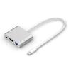 POWERTECH αντάπτορας USB-C σε USB 3.0/USB-C/HDMI CAB-UC004, ασημί | Καλώδια - Αντάπτορες | elabstore.gr