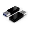 POWERTECH αντάπτορας USB 3.0 σε USB-C θηλυκό CAB-UC023, μαύρος | Καλώδια - Αντάπτορες | elabstore.gr