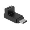 POWERTECH αντάπτορας USB-C αρσενικό σε θηλυκό CAB-UC026, 90°, μαύρος | Καλώδια - Αντάπτορες | elabstore.gr