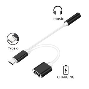 POWERTECH αντάπτορας USB-C σε USB-C & 3.5mm θηλυκό CAB-UC030, λευκός | Καλώδια - Αντάπτορες | elabstore.gr