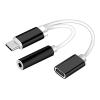 POWERTECH αντάπτορας USB-C σε USB-C & 3.5mm θηλυκό CAB-UC030, λευκός | Καλώδια - Αντάπτορες | elabstore.gr