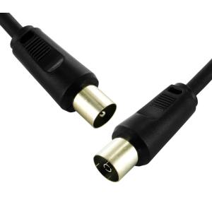 POWERTECH καλώδιο κεραίας CAB-V004, αρσενικό σε θηλυκό, 1.5m, μαύρο | Καλώδια - Αντάπτορες | elabstore.gr