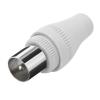 POWERTECH βύσμα PAL 9.5mm αρσενικό CAB-V011 για TV, λευκό, 5τμχ | Καλώδια - Αντάπτορες | elabstore.gr