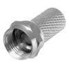 POWERTECH αντάπτορας F-PLUG νικελίου CAB-V015, 20mm, 5τμχ | Καλώδια - Αντάπτορες | elabstore.gr