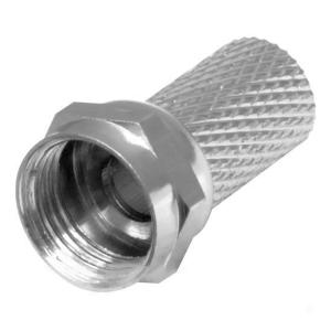 POWERTECH αντάπτορας F-PLUG νικελίου CAB-V015, 20mm, 5τμχ | Καλώδια - Αντάπτορες | elabstore.gr