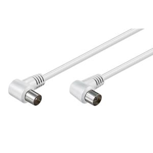 POWERTECH καλώδιο κεραίας CAB-V024, αρσενικό σε θηλυκό, 90°, 3m, λευκό | Καλώδια - Αντάπτορες | elabstore.gr