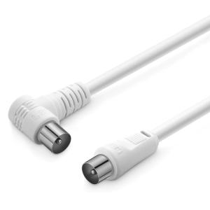 POWERTECH καλώδιο κεραίας CAB-V029, αρσενικό, γωνιακό 90°, 1.5m, λευκό | Καλώδια - Αντάπτορες | elabstore.gr