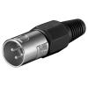 POWERTECH βύσμα μικρόφωνου XLR CAB-V034, 3 Pin, μαύρο | Καλώδια - Αντάπτορες | elabstore.gr