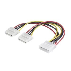 POWERTECH καλώδιο ρεύματος IDE (F) σε 2x IDE (M) CAB-W004, 20cm | Καλώδια - Αντάπτορες | elabstore.gr