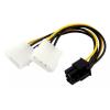 POWERTECH Καλώδιο PCI-E 6pin σε 2x molex IDE 4pin CAB-W031, 10cm | Καλώδια - Αντάπτορες | elabstore.gr