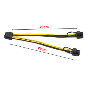 POWERTECH καλώδιο EPS 12V 8pin (F) σε 2x PCIe 8pin (6+2) CAB-W035, 20cm | Καλώδια - Αντάπτορες | elabstore.gr