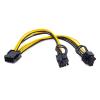 POWERTECH καλώδιο EPS 12V 8pin (F) σε 2x PCIe 8pin (6+2) CAB-W035, 20cm | Καλώδια - Αντάπτορες | elabstore.gr