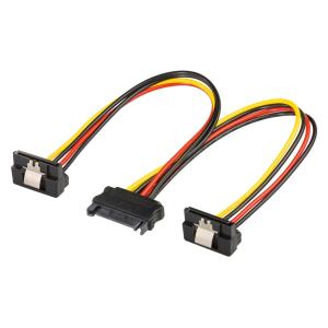 POWERTECH καλώδιο SATA 15pin male σε 2x 15pin female 90° CAB-W040 | Καλώδια - Αντάπτορες | elabstore.gr