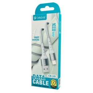 CELEBRAT καλώδιο USB σε Lightning CB-16I, 2.A, 1m, λευκό | Αξεσουάρ κινητών | elabstore.gr