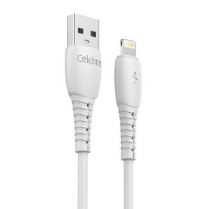 CELEBRAT καλώδιο USB σε Lightning CB-20I, 2A, 1m, λευκό | Αξεσουάρ κινητών | elabstore.gr