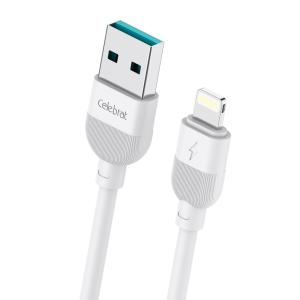 CELEBRAT καλώδιο USB σε Lightning CB-21I, 2A, 1m, λευκό | Αξεσουάρ κινητών | elabstore.gr