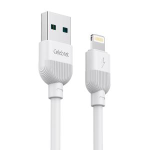 CELEBRAT καλώδιο USB σε Lightning CB-21I, 2A, 1m, λευκό | Αξεσουάρ κινητών | elabstore.gr