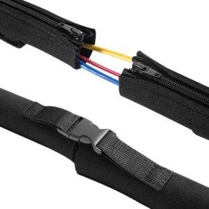 BRATECK Δεματικό Καλωδίων τύπου Flex Wrap CC15-1, με φερμουάρ, Φ30cm x1m | Καλώδια - Αντάπτορες | elabstore.gr