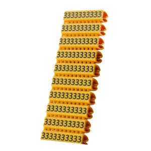 POWERTECH Clip αρίθμησης καλωδίου Νο 3, Orange, 10τεμ. | Καλώδια - Αντάπτορες | elabstore.gr