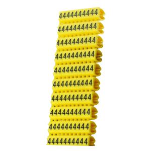 POWERTECH Clip αρίθμησης καλωδίου Νο 4, Yellow, 10τεμ. | Καλώδια - Αντάπτορες | elabstore.gr