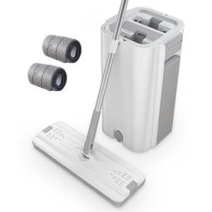 Σετ κουβάς & παρκετέζα με μικροΐνες CLN-0047, 23x22.5x38cm, λευκό | Οικιακός εξοπλισμός | elabstore.gr