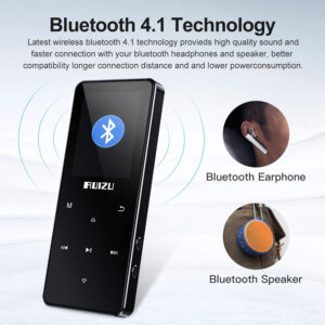 RUIZU MP3 player D51 με ηχείο, 1.8", 8GB, BT, ελληνικό μενού, μαύρο | Εικόνα & Ήχος | elabstore.gr