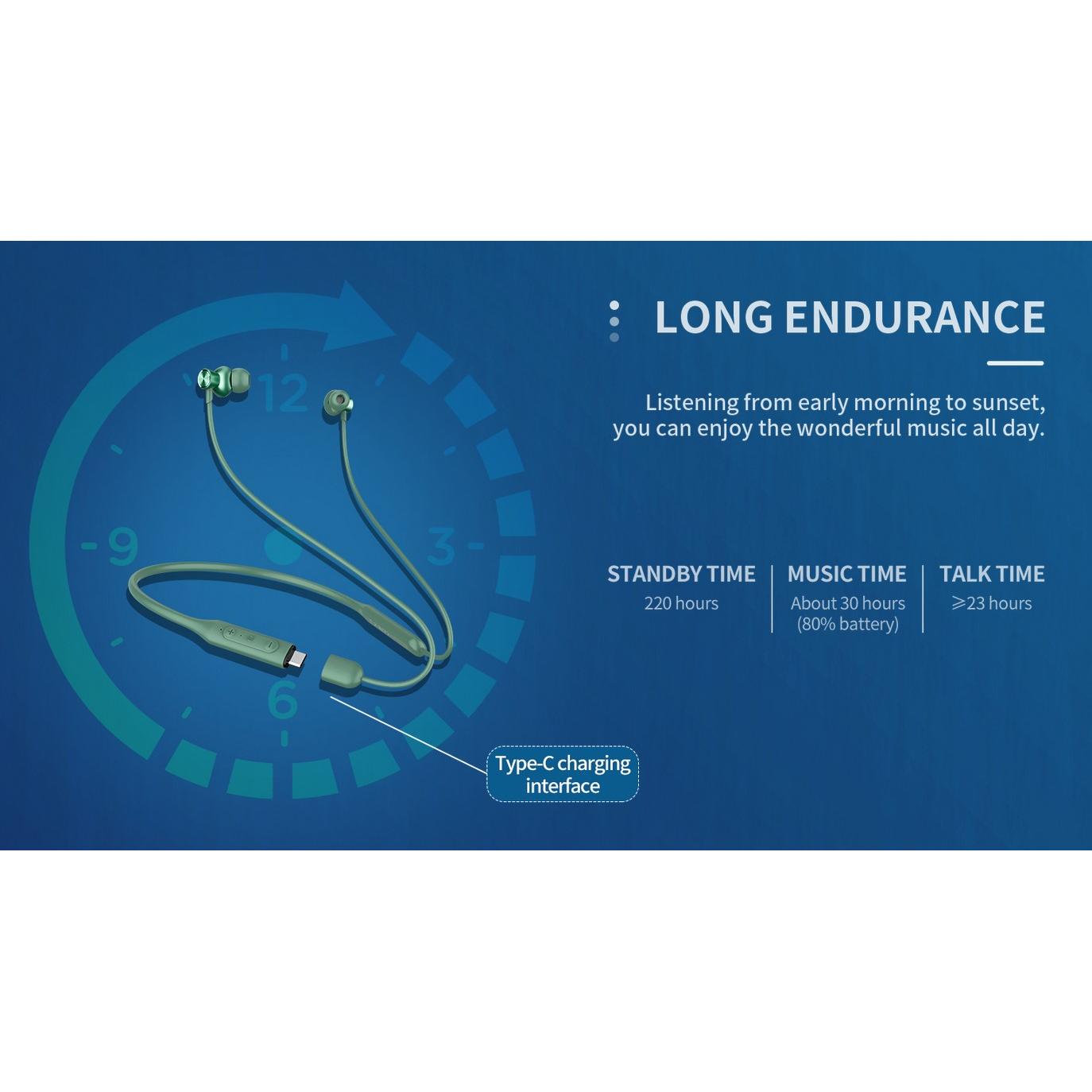 YISON earphones E20, με μαγνήτη, Bluetooth 5.2, 12mm, πράσινα | eLabstore.gr YISON earphones E20, με μαγνήτη, Bluetooth 5.2, 12mm, πράσινα | Αξεσουάρ κινητών | elabstore.gr
