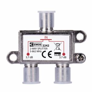 EMOS Splitter EU2242, 2-Way, 5-862mHz, 3.7dB | Εικόνα & Ήχος | elabstore.gr