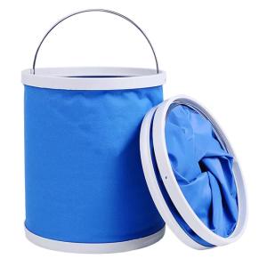 Πτυσσόμενος κουβάς FISH-0051, υφασμάτινος, 13L, Φ24x30cm, μπλε | Gadgets - Αξεσουάρ | elabstore.gr