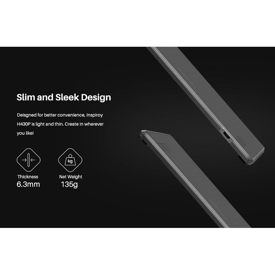 HUION pen tablet H430P, 4.8 x 3", battery-free pen, 4 πλήκτρα, μαύρο | eLabstore.gr HUION pen tablet H430P, 4.8 x 3", battery-free pen, 4 πλήκτρα, μαύρο | Tablet - Parts | elabstore.gr
