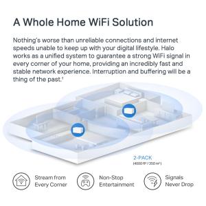 MERCUSYS Mesh Wi-Fi 6 System Halo H70X, 1.8Gbps Dual Band, 2τμχ, Ver. 1.0 | Δικτυακά | elabstore.gr