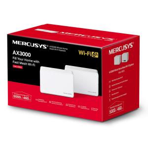 MERCUSYS Mesh Wi-Fi 6 System Halo H80X, 3Gbps Dual Band, 2τμχ, Ver. 1.0 | Δικτυακά | elabstore.gr