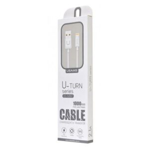 USAMS καλώδιο Lightning σε USB US-SJ097, 2.1A, 1m, λευκό | eLabstore.gr USAMS καλώδιο Lightning σε USB US-SJ097, 2.1A, 1m, λευκό | Καλώδια - Αντάπτορες | elabstore.gr