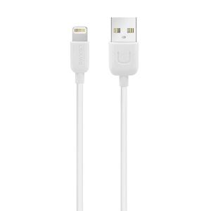 USAMS καλώδιο Lightning σε USB US-SJ097, 2.1A, 1m, λευκό | Καλώδια - Αντάπτορες | elabstore.gr