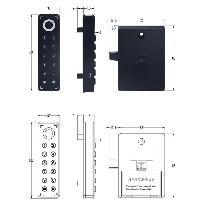 KERONG ηλεκτροπύρος KR-S1030, συνδυασμού & fingerprint, μαύρος | eLabstore.gr KERONG ηλεκτροπύρος KR-S1030, συνδυασμού & fingerprint, μαύρος | Access Control | elabstore.gr