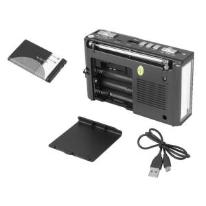 HMIK φορητό ραδιόφωνο & ηχείο MK-918 με φακό, BT/USB/TF/AUX, γκρι | Εικόνα & Ήχος | elabstore.gr
