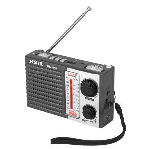 HMIK φορητό ραδιόφωνο & ηχείο MK-918 με φακό, BT/USB/TF/AUX, γκρι | Εικόνα & Ήχος | elabstore.gr