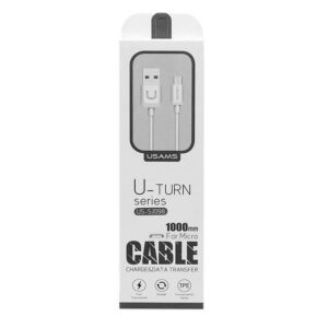 USAMS καλώδιο Micro USB σε USB US-SJ098, 2.1A, 1m, λευκό | Καλώδια - Αντάπτορες | elabstore.gr