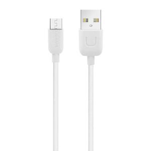 USAMS καλώδιο Micro USB σε USB US-SJ098, 2.1A, 1m, λευκό | Καλώδια - Αντάπτορες | elabstore.gr