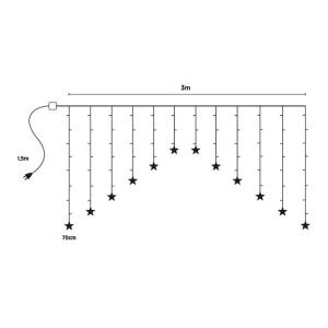 MOON IN THE ROOM LED λαμπάκια κουρτίνα ML49C, 0.7 x 3m, 230V, 136 LED | Οικιακός εξοπλισμός | elabstore.gr