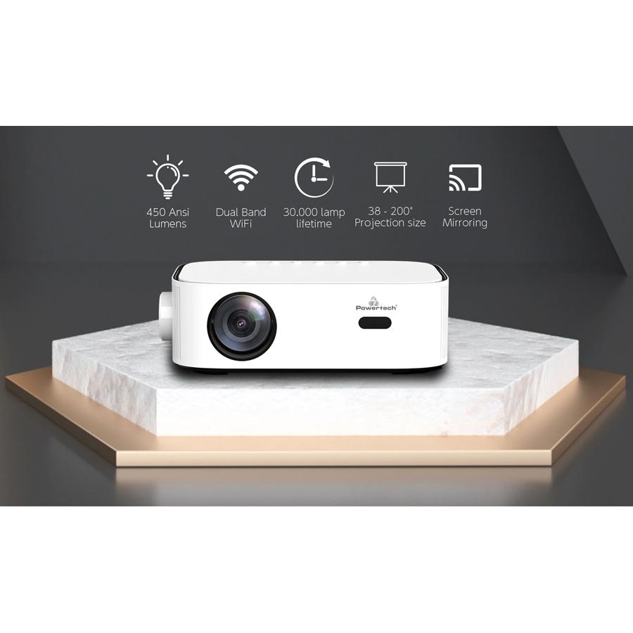 POWERTECH LED βιντεοπροβολέας PT-1035, Full HD Dolby Audio, WIFI, λευκός | eLabstore.gr POWERTECH LED βιντεοπροβολέας PT-1035, Full HD Dolby Audio, WIFI, λευκός | Εικόνα & Ήχος | elabstore.gr