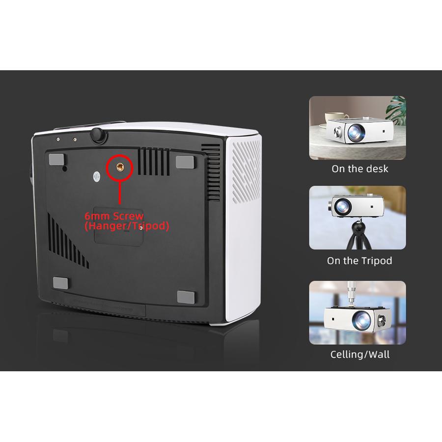 POWERTECH smart LED βιντεοπροβολέας PT-984, Full HD, Android, λευκός | eLabstore.gr POWERTECH smart LED βιντεοπροβολέας PT-984, Full HD, Android, λευκός - Image 6