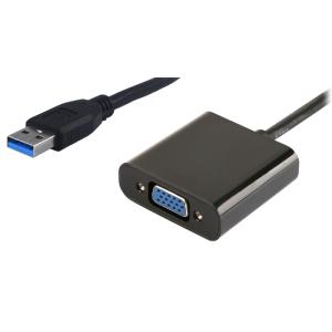 POWERTECH αντάπτορας USB 3.0 σε VGA PTH-021, Full HD, μαύρο | Καλώδια - Αντάπτορες | elabstore.gr