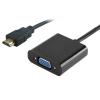 POWERTECH αντάπτορας HDMI σε VGA (F) PTH-023, 1920x1200p, μαύρο | Καλώδια - Αντάπτορες | elabstore.gr