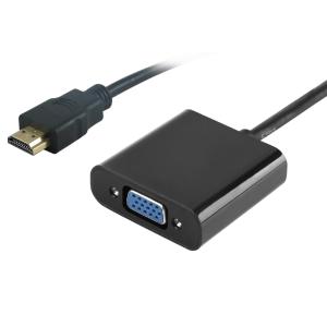 POWERTECH αντάπτορας HDMI σε VGA (F) PTH-023, 1920x1200p, μαύρο | Καλώδια - Αντάπτορες | elabstore.gr
