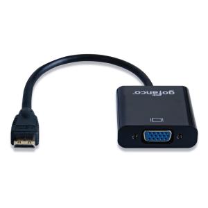 POWERTECH αντάπτορας mini HDMI (M) σε VGA (F) PTH-026 με Audio, μαύρο | Καλώδια - Αντάπτορες | elabstore.gr