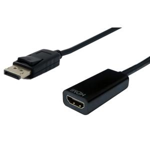 POWERTECH αντάπτορας DisplayPort σε HDMI PTH-032, 4K, μαύρο | Καλώδια - Αντάπτορες | elabstore.gr