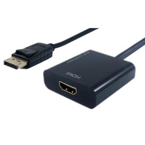 POWERTECH αντάπτορας DisplayPort σε HDMI PTH-033, active, 4K, μαύρο | Καλώδια - Αντάπτορες | elabstore.gr
